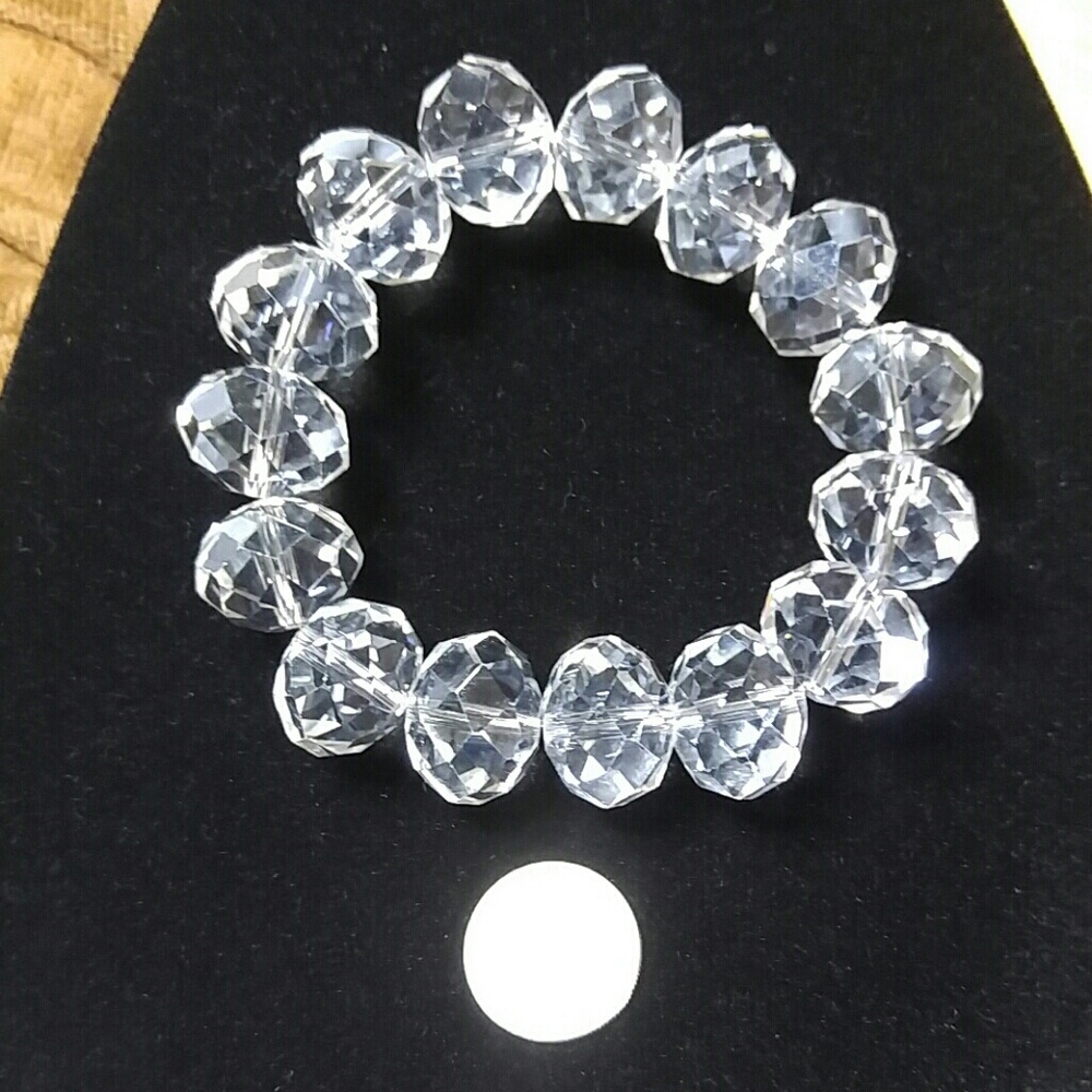 Stretch Chunky Glass Bead Bracelet